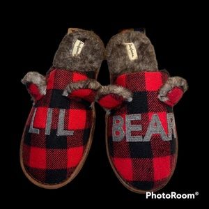 DearFoam Little Bear Slippers Plaid And Adorable Unisex